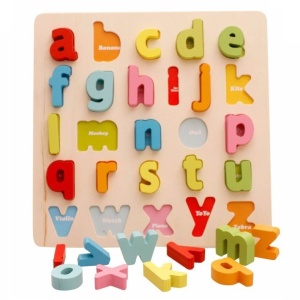 Puzzle Incastru Montessori Cu Litere Mici 3D - Img 2