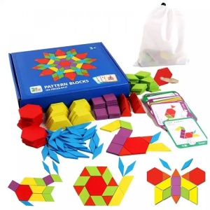 Puzzle Tangram 130 Piese din lemn - Img 11