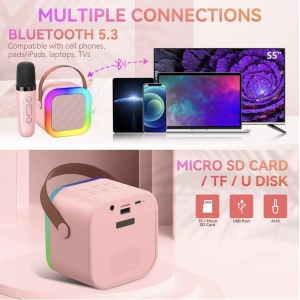 Set Karaoke cu Boxa Difuzor cu Microfon Wireless, cu bluetooth, acumulator - Img 19