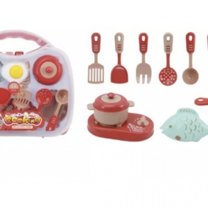 Set ustensile de gătit pentru copii - 15 piese, roz - Img 3