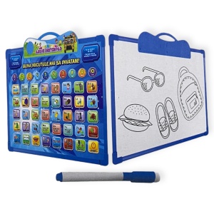 Tableta educativa 2 in 1 in limba romana cu tabla de scris - Img 1
