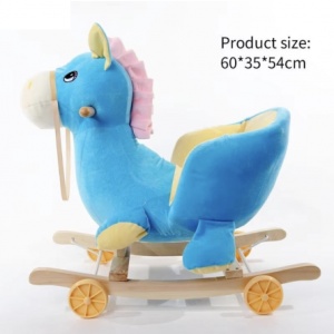 Unicornul Bleu din plus, Balansoar si cu Roti - Img 2