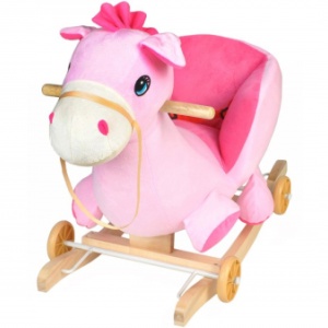 Unicornul Roz din plus, Balansoar si cu Roti - Img 3