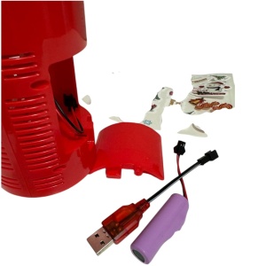 Aparat de baloane automat cu 13 orificii si lumini LED, cu efect de artificii, rosu - Img 5