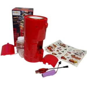 Aparat de baloane automat cu 13 orificii si lumini LED, cu efect de artificii, rosu - Img 11