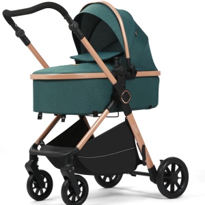 Carucior 2 in 1, F7 Verde, reversibil, pliabil compact, suspensii duble - Img 3