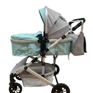 Carucior 2 in 1, reversibil, cu suspensii, T7 Verde deschis - Img 3