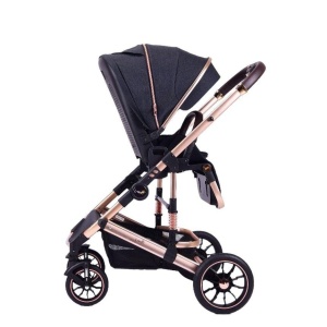 Carucior 2 in 1 transformabil, reversibil, pliabil, F3 Luxury Black - Img 5