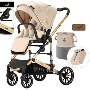 Carucior 2 in 1 transformabil, reversibil, pliabil, F3 Luxury Cream - Img 10
