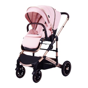 Carucior 2 in 1 transformabil, reversibil, pliabil, F3 Luxury Pink - Img 7