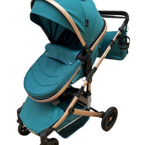 Carucior 3 in 1, reversibil, cu suspensii, reversibil, compact, T2 New, Verde inchis - Img 2