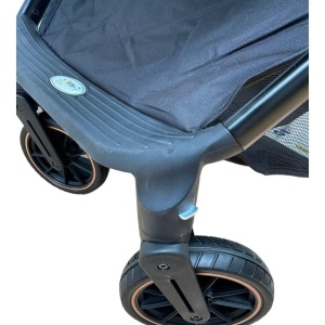 Carucior reversibil pliabil, cu husa picioare, 0-36 luni, C7 Negru cu auriu - Img 23
