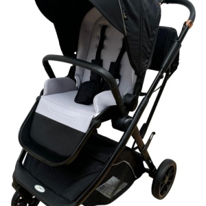 Carucior reversibil pliabil, cu husa picioare, 0-36 luni, C7 Negru - Img 7