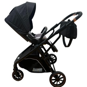 Carucior reversibil pliabil, cu husa picioare, 0-36 luni, C7 Negru - Img 11