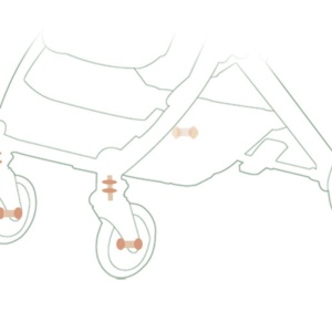 Carucior sport copii, pliere compacta pentru avion, cu sistem troller, C8 negru - Img 9