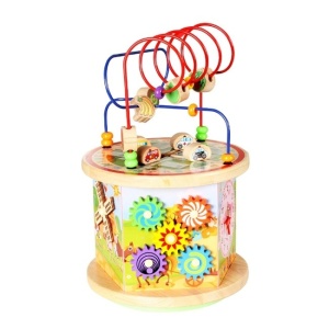 Centru Cerc multifunctional Montessori 7 in 1, din lemn - Img 1