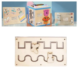 Centru Cub cu activitati multiple, tip Busy Board, din lemn - Img 8