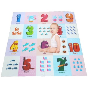 Covor puzzle EVA piese mari - Cifre si animale - Img 1