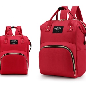 Geanta rucsac Living Share pentru mamicile de bebelusi, rosu - Img 5