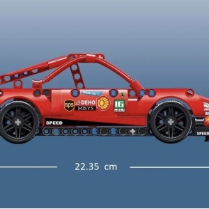 Joc de constructie Masina de curse rosie 3821, 248 piese - Img 3