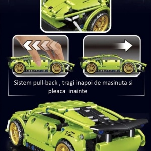 Joc de constructie Masina de curse verde 3822, 248 piese - Img 2