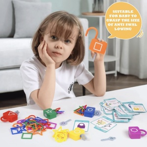 Joc Lacate Asociaza formele si culorile Shape Pairing Locks - Img 5