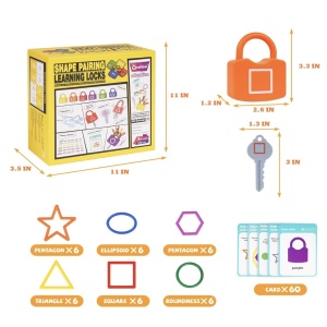 Joc Lacate Asociaza formele si culorile Shape Pairing Locks - Img 15