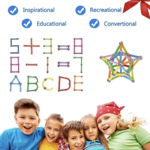 Joc STEM de constructie Magnetic Sticks Witka, cu 230 piese - Img 4
