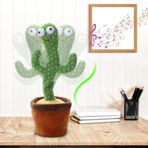 Jucarie interactiva Cactusul dansator - danseaza, canta, imita, din plus, VERDE - Img 6