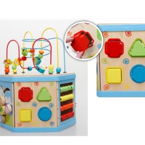 Jucarie Montessori 8 in 1 - Centru de activitati Hexagon - Img 12