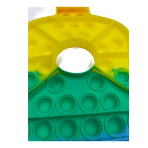Jucarie POP IT!, GIGANT antistres, din silicon, CHITARA Rainbow, 41 cm - Img 3