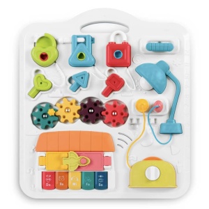 Masuta interactiva bebelusi 10 in 1, Busy Board cu lumini si sunete si panou detasabil - Img 6