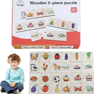 Puzzle de Asociere cu Animale sau obiecte similare, 24 piese - Img 6
