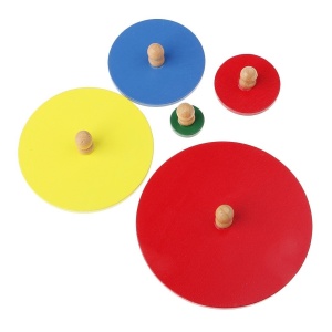 Puzzle Incastru Montessori de Mari Dimensiuni, cu 5 Cercuri - Img 3