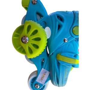 Role copii LW-R6BTS_A, cu roti ajutatoare, cu accesorii de protectie, masuri reglabile, albastru - Img 6