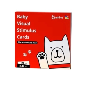 Set 20 carduri flash STEM alb-negru-rosu, de stimulare vizuala pentru bebelusi 3-6 luni - Img 12