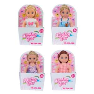 Set 4 papusi cu membre mobile My Little Girl, 7.5 cm - Img 2