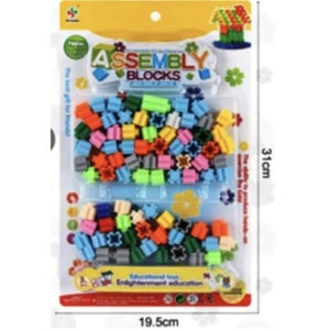 Set 84 piese constructie copii, plastic colorat - Img 5
