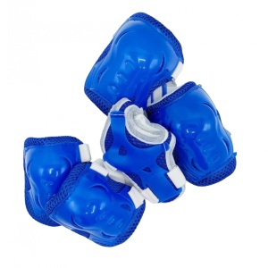 Set casca, cotiere si genunchiere de protectie, M401 albastru - Img 3