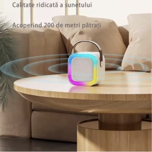 Set Karaoke cu Boxa Difuzor cu Microfon Wireless, cu bluetooth, acumulator - Img 6