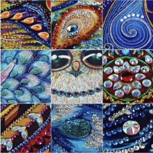 Tablou cu Diamante R8086 Inima lui Iisus, cu Umplere partiala, cu rama, 30x40 cm - Img 7