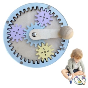 Accesoriu pentru Busy Board Roata zimtata, din lemn - Img 2
