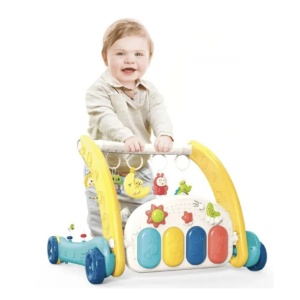Antemergator si saltea de joaca Baby Walker 3 in 1 pentru bebelusi, verde - Img 2