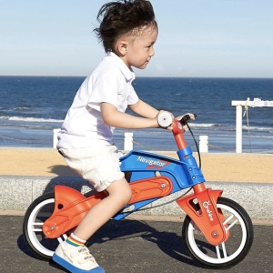 Bicicleta fara pedale, pentru echilibru, Navigator, rosu cu albastru - Img 2