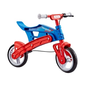Bicicleta fara pedale, pentru echilibru, Navigator, rosu cu albastru - Img 1
