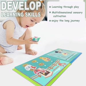 Carte cu activitati educative, Quiet Book 123, Invata Cifrele - Img 11