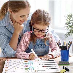 Carte educativa reutilizabila cu planse imprimate, Urmeaza linia punct cu punct - Img 8