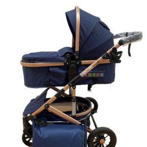 Carucior 2 in 1, reversibil, cu suspensii, T7 albastru - L-Sun - Img 2