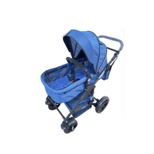 Carucior 2 in 1, reversibil, pliabil, suspensii duble, Teknum 6618, albastru - Img 12