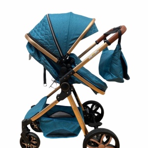 Carucior 3 in 1, cu suspensii, reversibil, T9 - albastru - Img 2